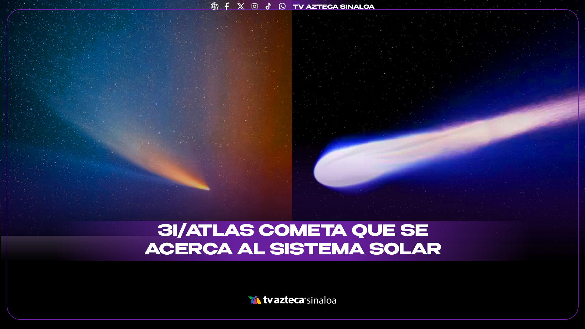 3I/ATLAS; Cometa interestelar visible desde la tierra en octubre 2025 ...