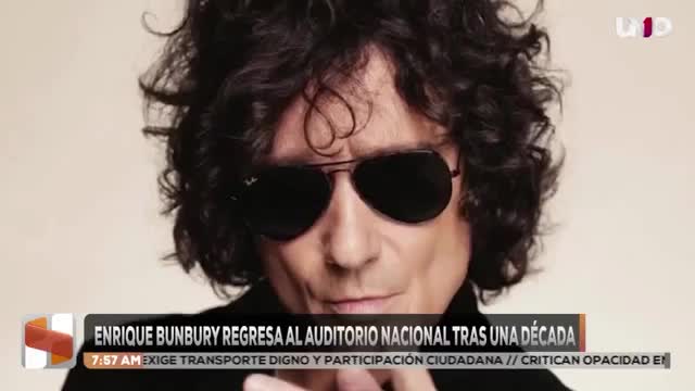 Enrique Bunbury regresa a México con presentación en el auditorio nacional