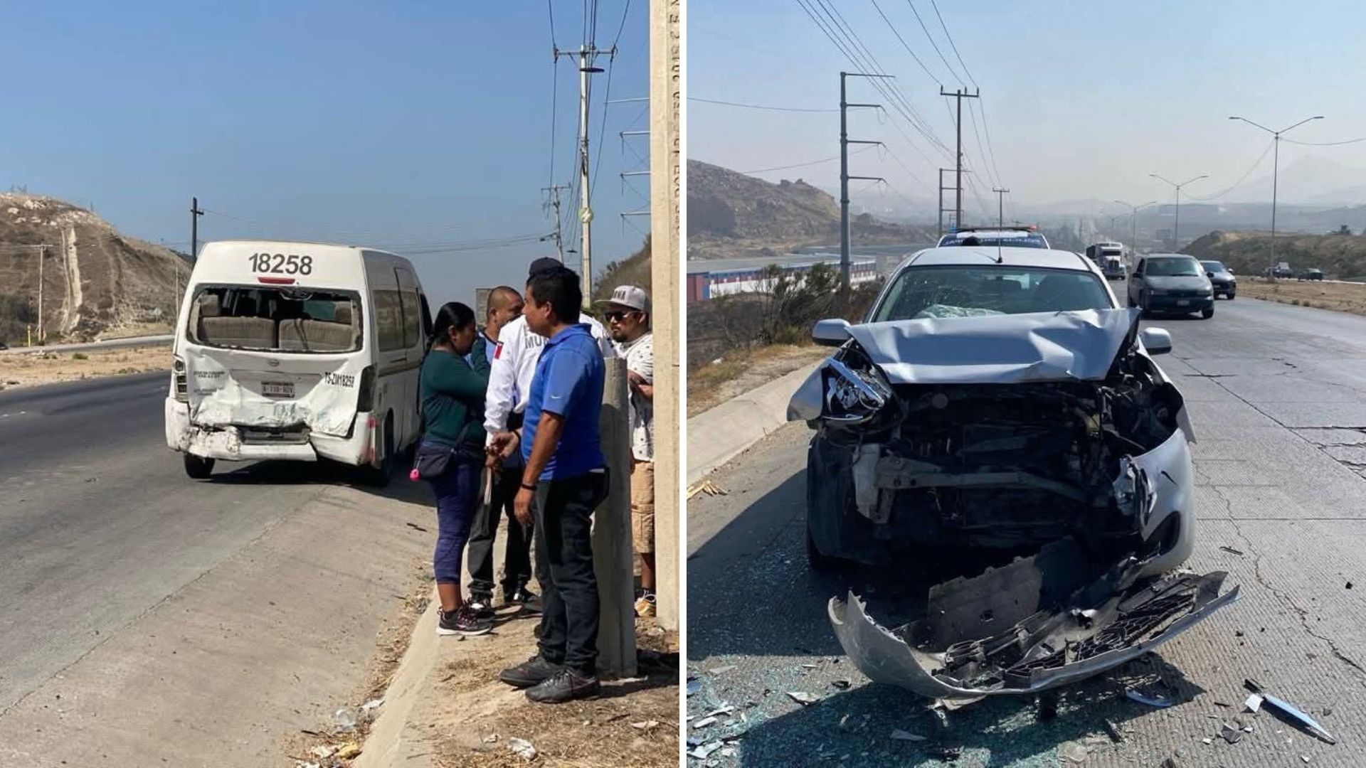 Choque en el Blvd 2000 deja heridos a mujer y menor en taxi de ruta en ...