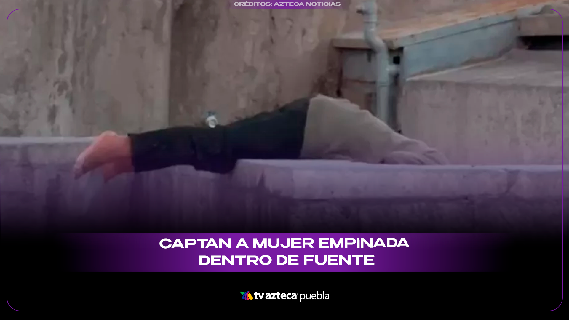 Mujer dentro de la Fuente de los Frailes causa sorpresa en Puebla.