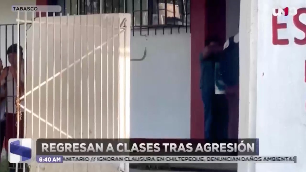 Alumnos regresan a clases tras agresión en Tabasco